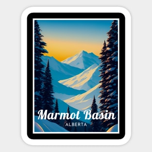 Marmot Basin Alberta Canada Ski Sticker